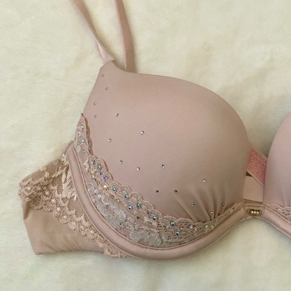 Victoria’s Secret Pink Sequin Push-Up Bra 32B - Picture 2 of 9